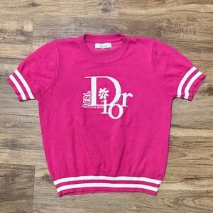 Pink Inspired Short Sleeve Sweater